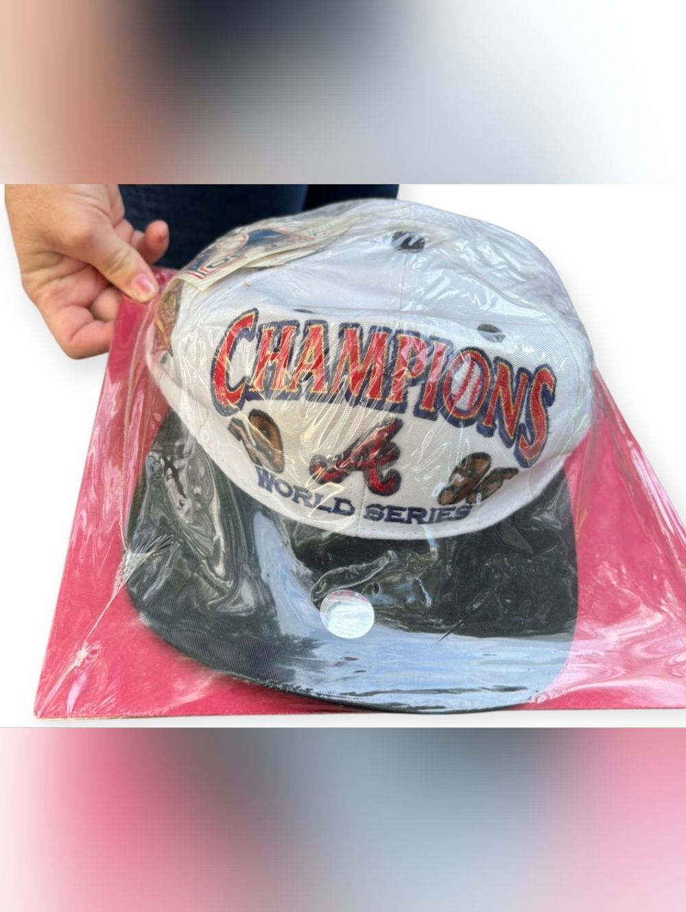 Champions World Series White and Black Snapback Hat